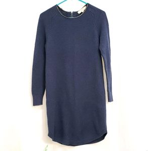 Loft navy knit midi dress